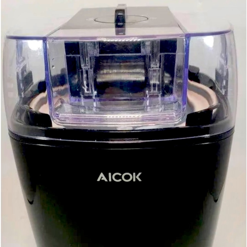 AICOK Model BL1500C 1.5L Capacity Ice Cream Maker Black W/ 30 Min Timer